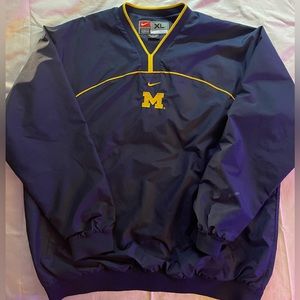 Nike Blue and Yellow Windbreaker Athletic Jacket